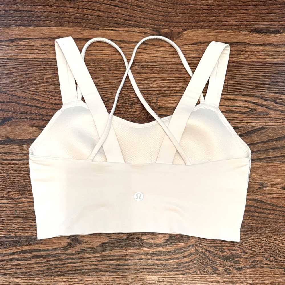Lululemon white strappy cloud bra